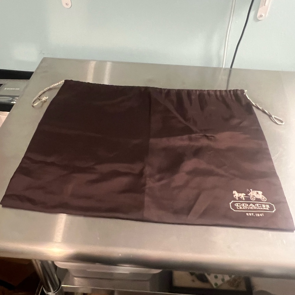 Coach 19” X 15” Brown Satin Dust Bag